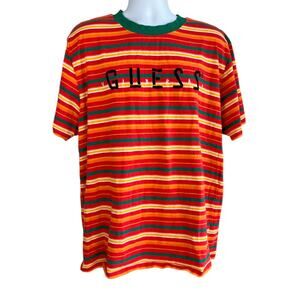 GUESS x‎ J Balvin Vibras Tour Stripe Tee Size Extra Large Streetwear Urban